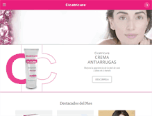Tablet Screenshot of cicatricure.com.mx